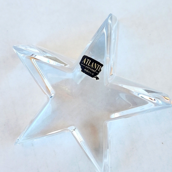 ATLANTIS CRYSTAL OBLIQUE STAR PAPERWEIGHT - Picture 3 of 7